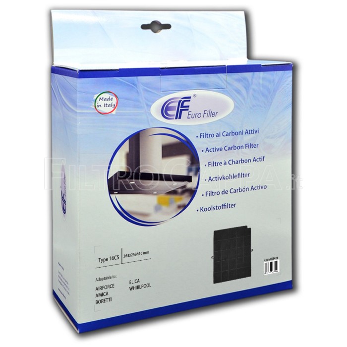 Filtro Carbone Attivo per Cappa Elica 26,3 X 25,8 Cm Fks424