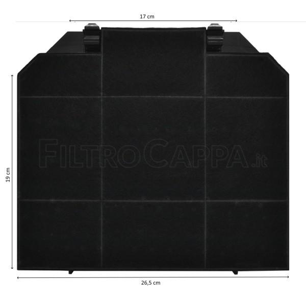 Filtro de carbón long life 26,7 x 23,7 cm campana extractora faber fll26 112.0627.248