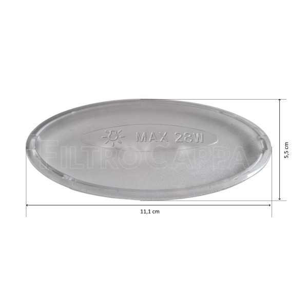 Ceiling light 11.1 x 5.5 cm for Elica Cooker Hood PLA0023131A