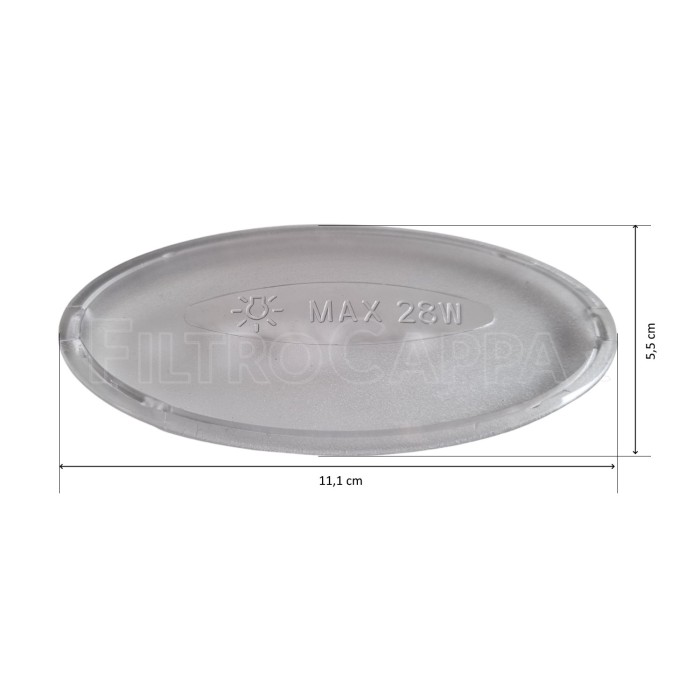 Plafon 11,1 x 5,5 cm para Exaustor Elica PLA0023131A