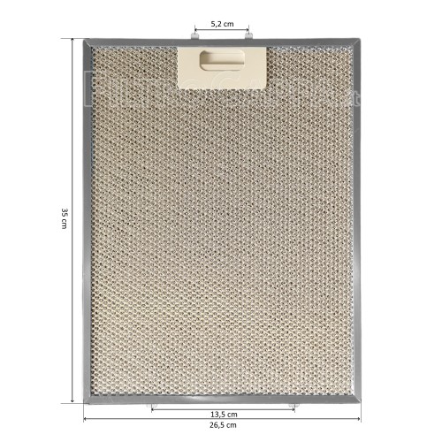 Filtre métallique pour hotte Faber Franke 26,5 x 35 cm 133.0604.401