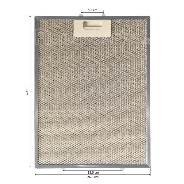 Filtre métallique pour hotte Faber Franke 26,5 x 35 cm 133.0604.401
