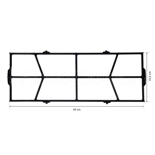 Estrutura porta-filtro para exaustor Elica Elibloc 3 1011CK