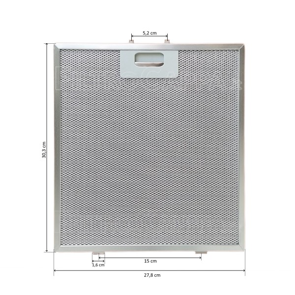 Metal Filter 27.8 X 30.3 Cm for Best Bel Air Electrolux Cooker Hood 80875578