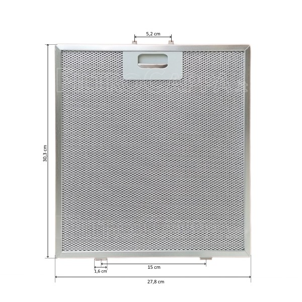 Metallfilter 27,8 x 30,3 cm für Best Bel Air Electrolux Dunstabzugshaube 80875578
