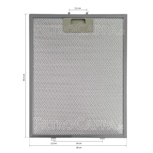 Metallfilter 35,4 x 27,8 cm für Atlan Dunstabzugshaube ATAF3503IS024