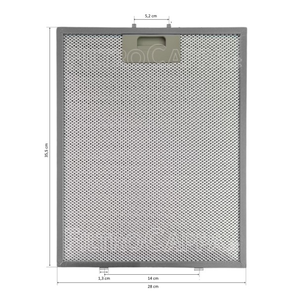 Metal Filter 35,4 x 27,8 cm for Atlan Cooker Hood ATAF3503IS024