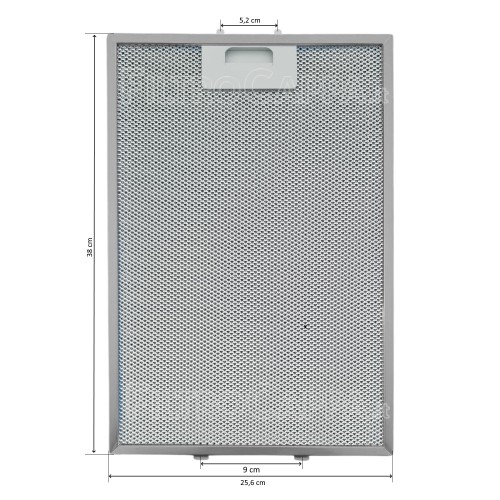 Metallfilter 25,6 x 38 cm für Dunstabzugshaube Elica Krea Morgan GF038B