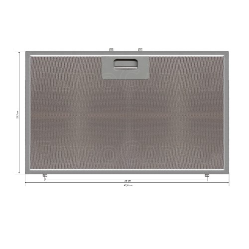 Metallfilter 29,7 x 47,6 cm für Best Electrolux Dunstabzugshaube 075900000000084