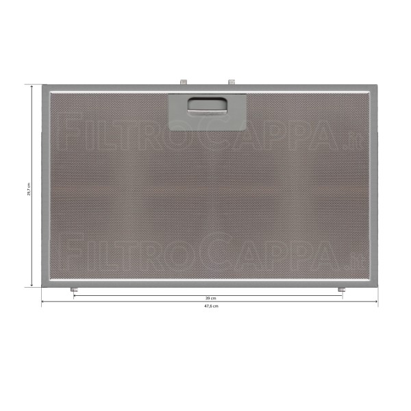 Filtro metallico 29,7 x 47,6 cm per Cappa Best Electrolux 075900000000084