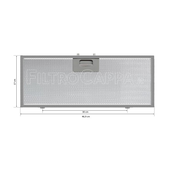 Filtre métallique 46,9 x 17 cm pour hotte Best 07E07009A Electrolux 4055380804