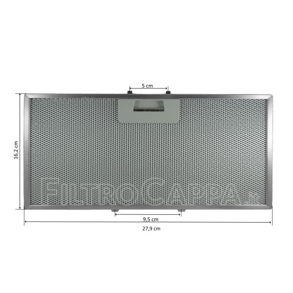Filtro Metallico 27,9 X 16,2 cm per Cappa Galvamet Optima 60 75 R258119