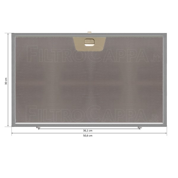 Metal Filter 50,6 X 30 cm for Faber Smeg Electrolux Ikea Cooker Hood 133.0184.490