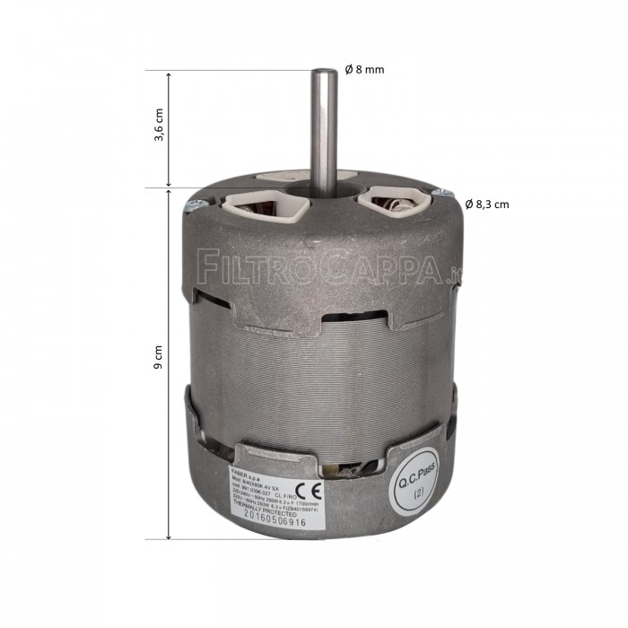 Motor para campana extractora Faber Franke Mod 8/40X80K 4V SX 991.2396.027