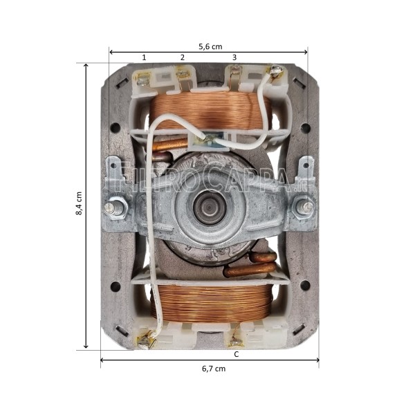Motor de 3 velocidades para campana extractora Elica Elibloc, rotación en sentido horario K28H2302