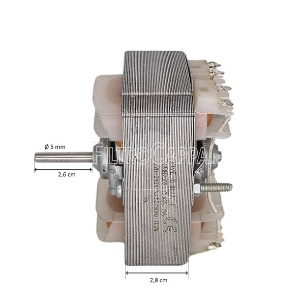 Motor de 3 velocidades para campana extractora Elica Elibloc, rotación en sentido horario K28H2302