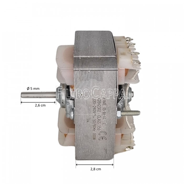 Motor de 3 velocidades para campana extractora Elica Elibloc, rotación en sentido horario K28H2302