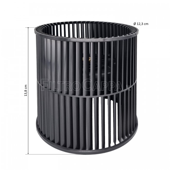 Rueda de ventilador de 12,3 cm de diámetro para campana extractora Faber Franke 133.0530.523 Rueda de ventilador de 12,3 cm de diámetro para campana extractora Faber Franke 133.0530.523