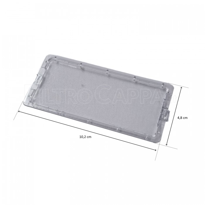 Difusor de iluminação (2 unidades) 10,2 x 4,8 cm para coifa Faber Franke INKA 133.0599.410