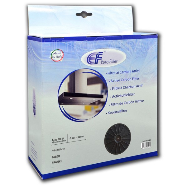 FILTRO DE CARBON DIAMETRO 23,3 APTO FABER SMEG FRANKE ARISTON PARA CAMPANA EXTRACTORA RECAMBIO ORIGEN