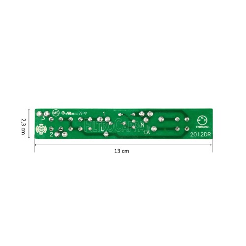 Luz deslizante e placa de controle de 3 velocidades para exaustor Elica Turboair 2012DR 2