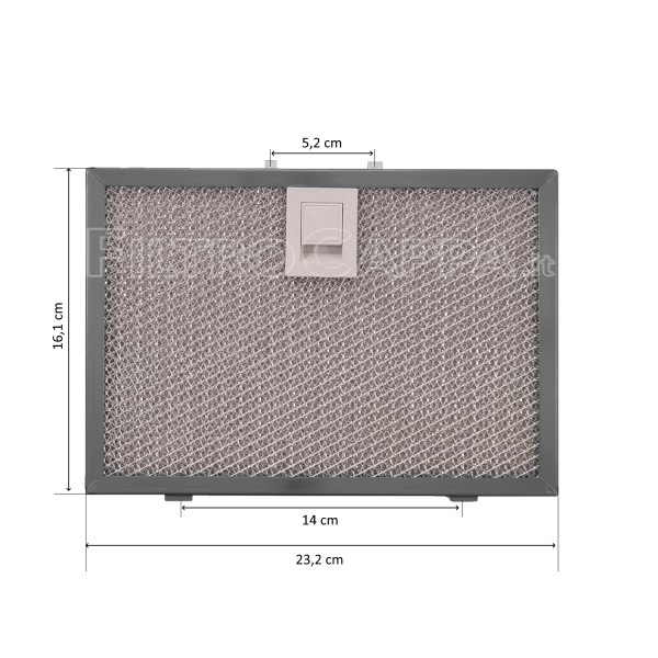 Metal Filter 23,2 x 16,1 cm for Cooker Hood Falmec Move Wall 101080251