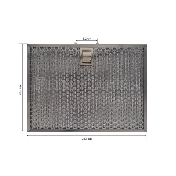 Filtro metallico 28,6 x 20,9 cm per cappa da cucina Faber IN-NOVA CONFORT 133.0440.992