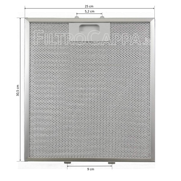 Filtro Metallico 25 x 30,5 cm per Cappa Smeg 063410712