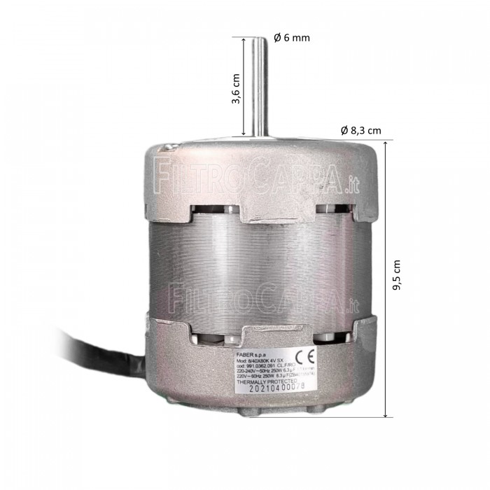 Motor para exaustor Faber Franke 8/40x80 K 4V SX 400000052 133.0047.758