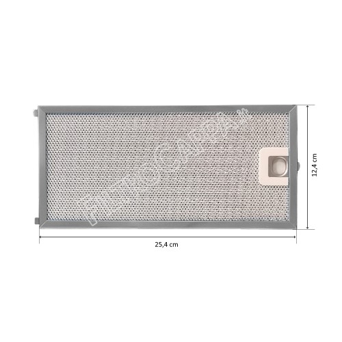 Filtro Metallico Alluminio 25,4 x 12,4 cm per Cappa Faber Franke 133.0200.454