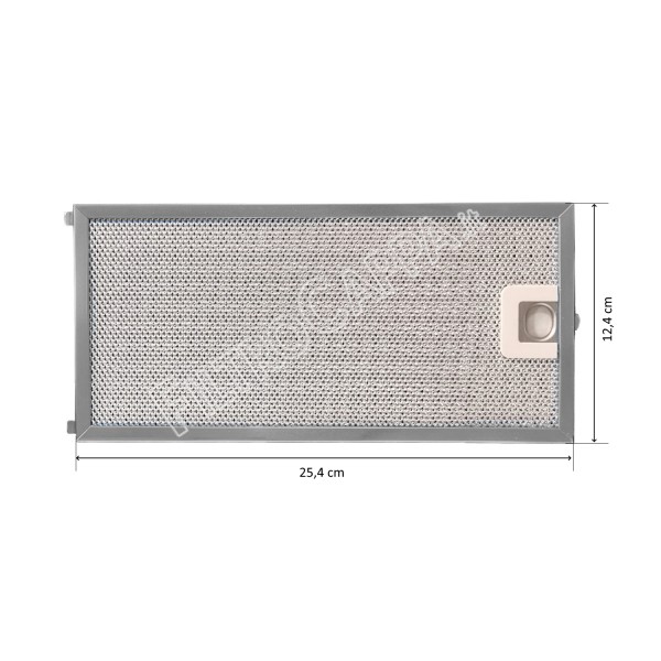 Metallfilter 25,4 x 12,4 cm für Faber Franke Dunstabzugshaube 133.0200.454