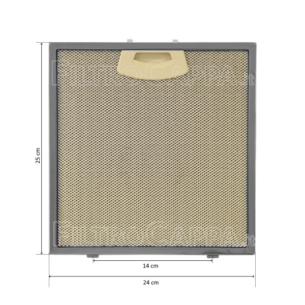 Metal Filter 24 x 25 cm for Elica Cooker Hood CAPPA BOX GF03LA GF03LC