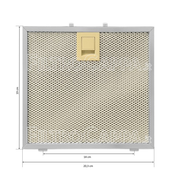 Filtro Metallico 20,3 x 19 cm per CAPPA FALMEC VIRGOLA 101080134