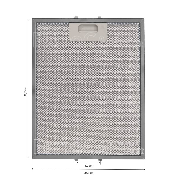 Filtro in metallo 24,7 x 30,7 cm per cappa da cucina Electrolux Turboair 50285024001