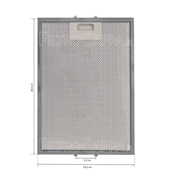 METAL FILTER 36,5 x 24,5 CM FOR COOKER HOOD ELICA DUOMO GENOVA MADDALENA GRI0009214