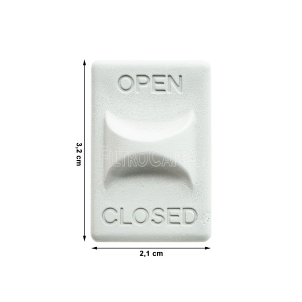 White Hook Release Filter Grid Handle (2 Pieces Kit) Elica Turboair Hood