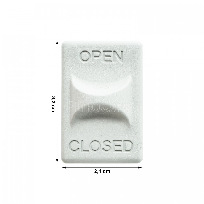 Poignée de grille de filtre à crochet blanc (kit de 2 pièces) Hotte Elica Turboair