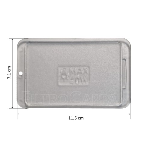 Diffuseur d'éclairage 11,5 x 7,1 cm pour hotte FABER FRANKE 133.0018.584