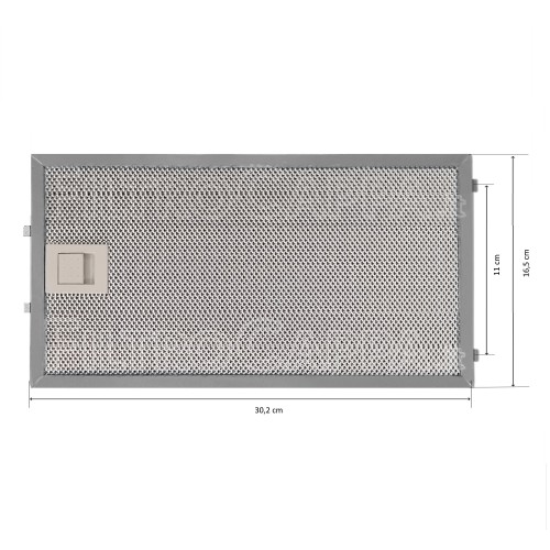 Filtre métallique 16,5 x 30,2 cm pour hotte FABER FRANKE 133.0298.217