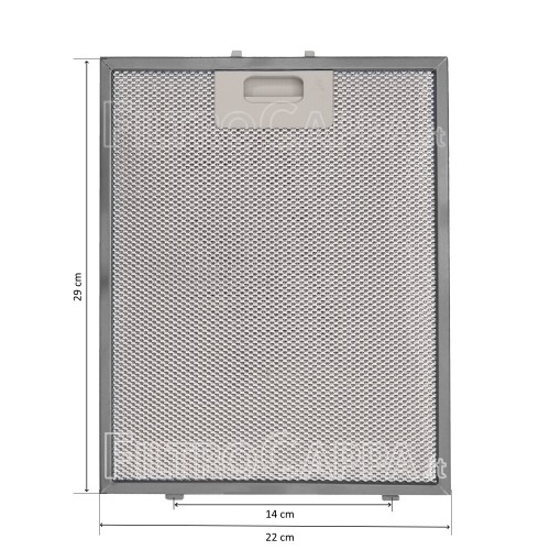 Filtre Métallique En Aluminium Pour Hotte Aspirante Airone Baraldi 29 X 22 Cm FKA132