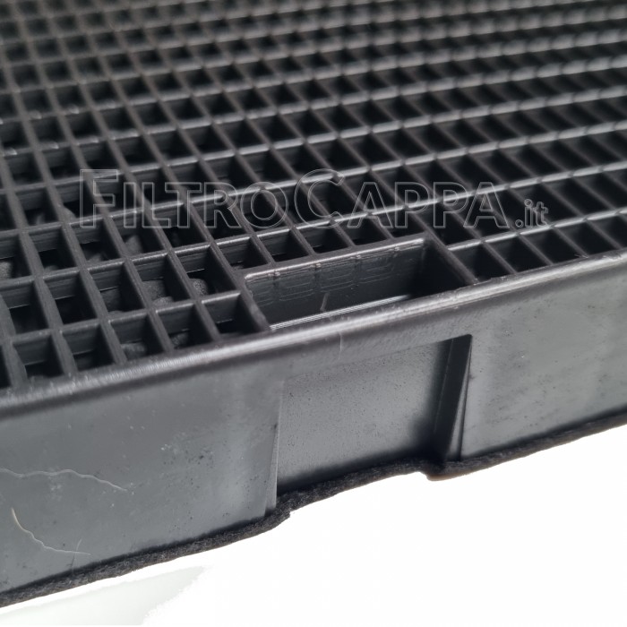 Filtro de carbón 24,2 x 27 cm para campana extractora Hotpoint Ariston HNB9.5S FKS224