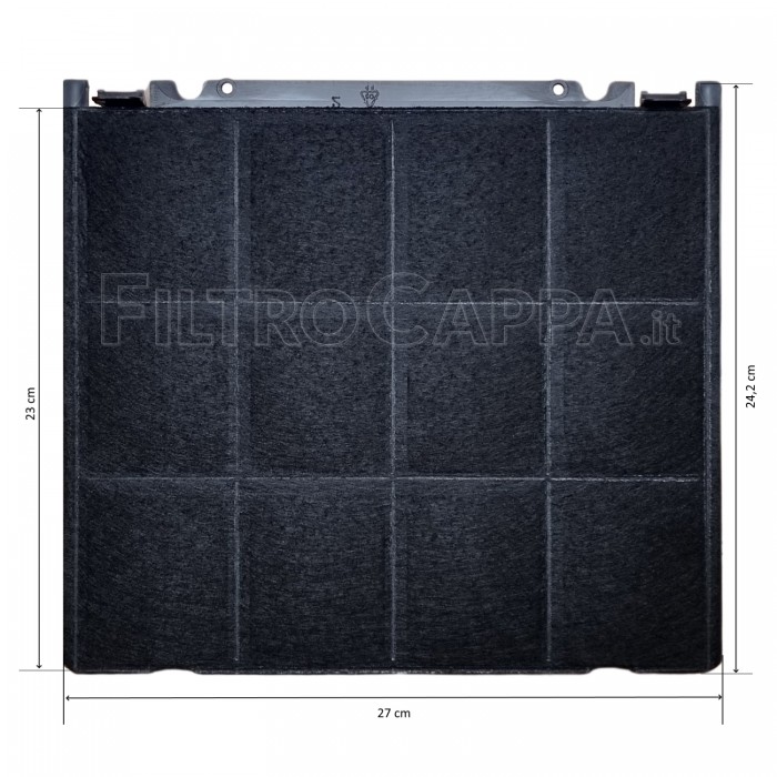 Filtre à charbon 24,2 x 27 cm pour hotte Hotpoint Ariston HNB9.5S FKS224