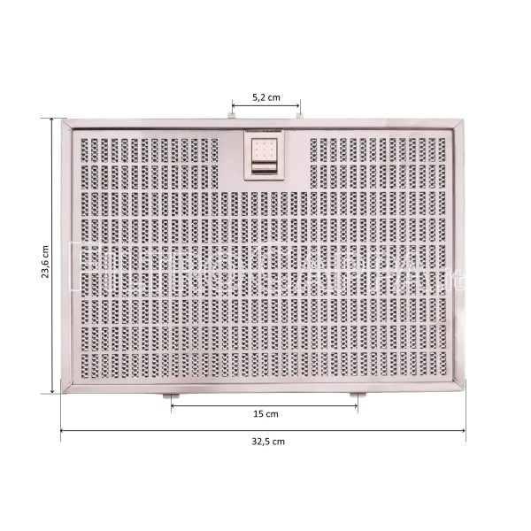 Metal Filter 23,6 x 32,5 cm for Faber Ilma NO-STEAM Cooker Hood 133.0488.250
