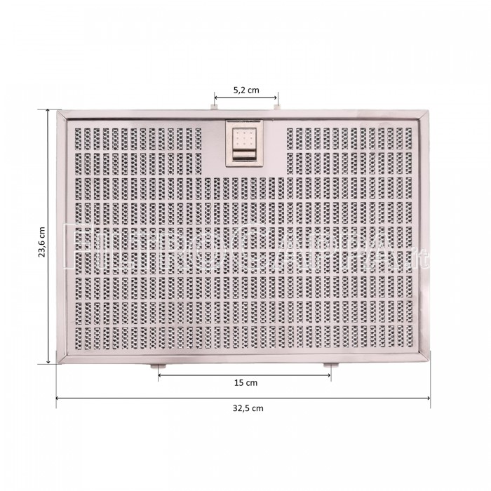 Filtre métallique 23,6 x 32,5 cm pour hotte Faber Ilma NO-STEAM 133.0488.250 Filtre métallique 23,6 x 32,5 cm pour hotte Faber Ilma NO-STEAM 133.0488.250