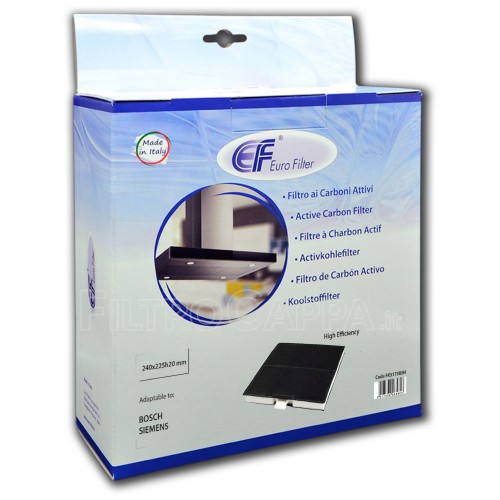FILTRO CARBONE 23,5 x 22 CM PER CAPPA BOSCH SIEMENS FKS173BSH 2