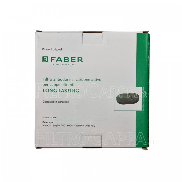 Filtro de carbón (2 uds) 19,6 cm de diámetro de larga duración para campana extractora Faber Franke FLL8 112.0185.278
