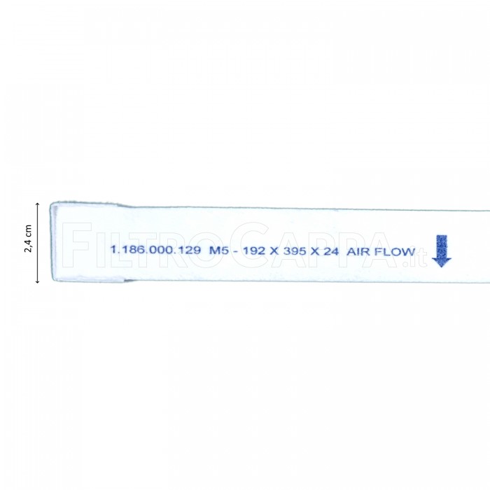 Filtre Vortice M5 pour récupérateur de chaleur centralisé 192 X 395 X 24 1.186.000.129 Filtre Vortice M5 pour récupérateur de chaleur centralisé 192 X 395 X 24 1.186.000.129