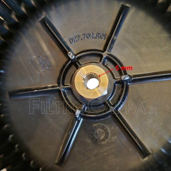 Impulsor de 12 cm de diámetro para campana extractora Faber Ikea D27.703.R01