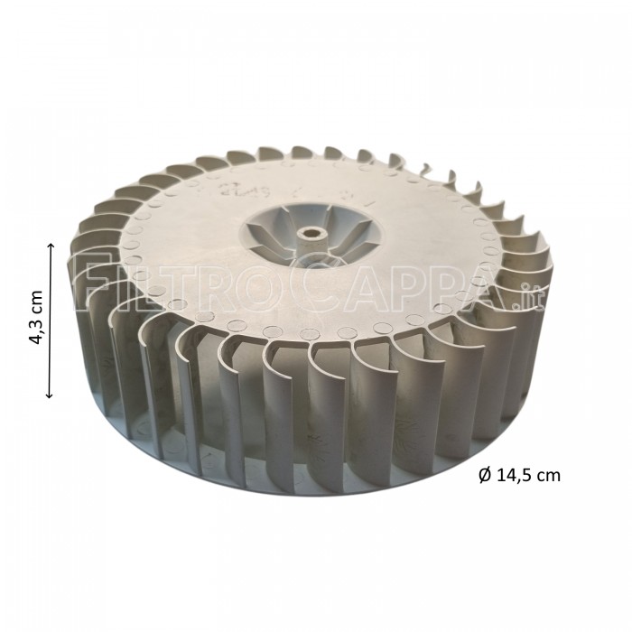 Ventilador impulsor diámetro 14,5 cm para secadores de manos Vortice OPTIMAL METAL 1.205.132.005 Ventilador impulsor diámetro 14,5 cm para secadores de manos Vortice OPTIMAL METAL 1.205.132.005