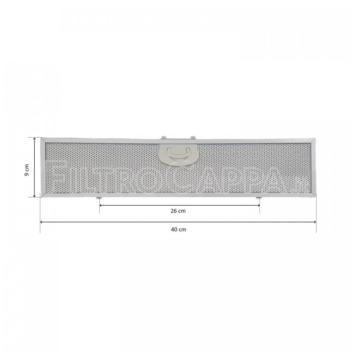 Metal Filter aluminum 40 x 9 cm for AIRONE Cooker Hood ACFMAA9X09X40MC000 Metal Filter aluminum 40 x 9 cm for AIRONE Cooker Hood ACFMAA9X09X40MC000